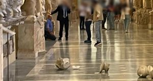 Vatican Museums visitor throws statues to the ground