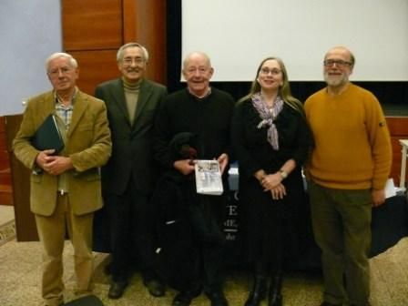 Michael Sullivan, centre, at Rome's John Cabot University.