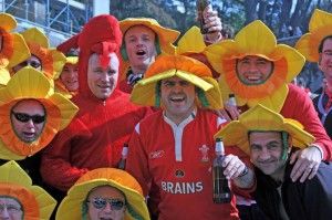 Welsh rugby fans in Rome. Ph. Corriere della Sera.