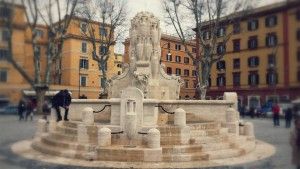 The newly restored Piazza Testaccio.