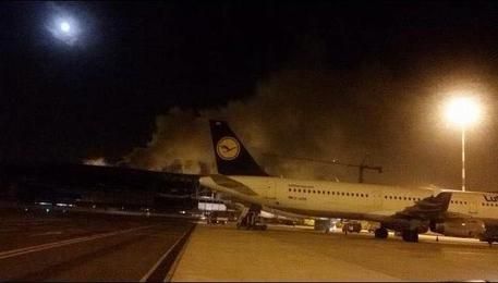 Incendio in aeroporto Fiumicino