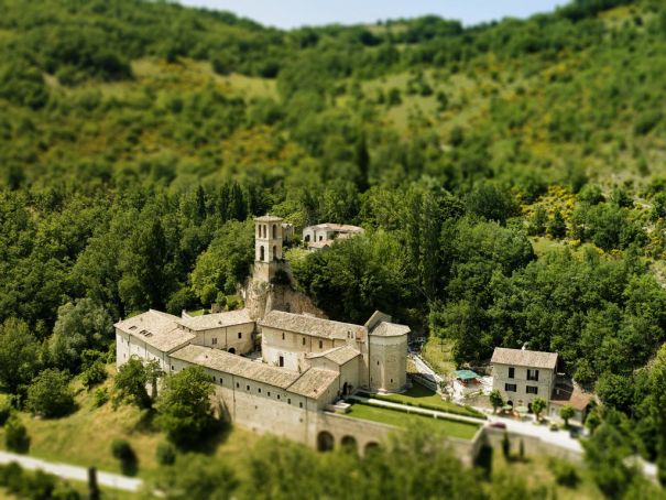 The abbey of St Eutizio.