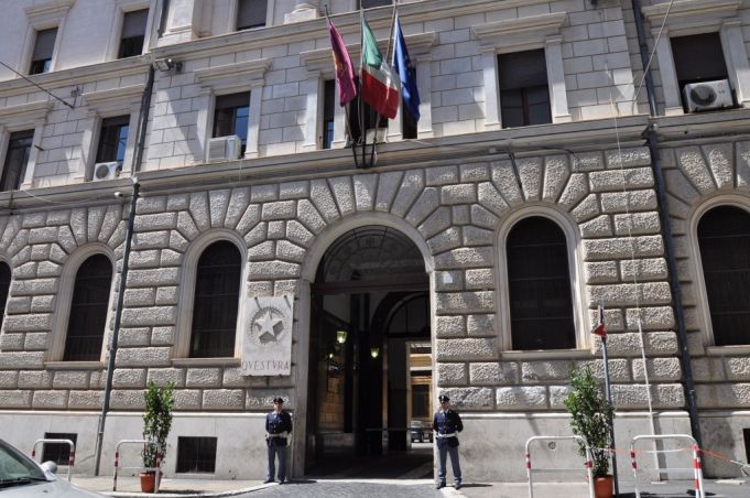 Rome's main questura, or police station, on Via di S. Vitale off Via Nazionale.