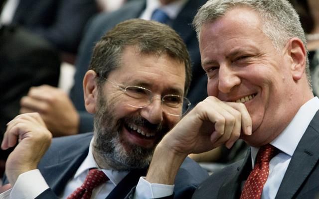 Ignazio Marino and New York mayor Bill de Blasio