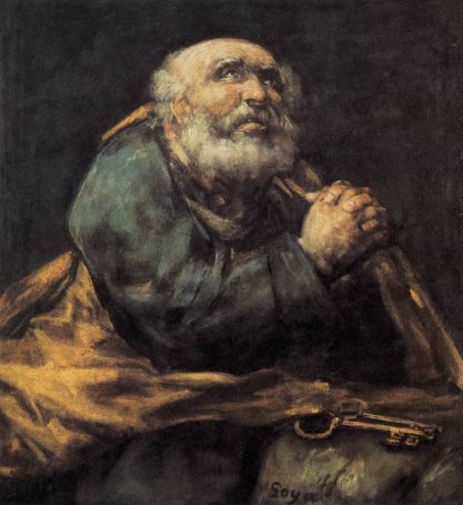 Repentant St Peter by Goya