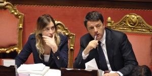 Maria Elena Boschi leads constitutional reform through the senate for Matteo Renzi.