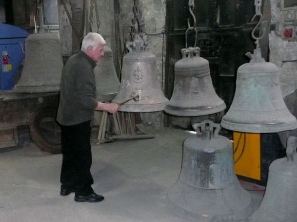 Antonio Degli Quadri makes music from the Marinelli bells.