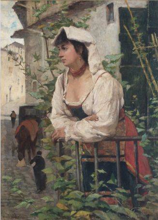 Ciociara (ritratto di Amalia Nollemberg) by Giovanni Fattori.