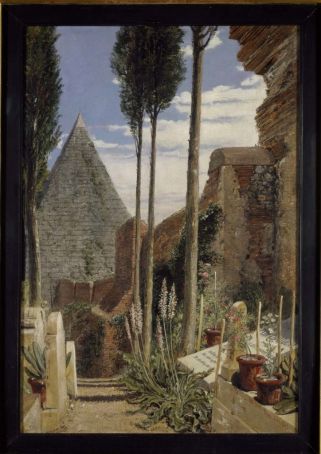 Shelley's grave in the Protestant Cemetery at Rome, 1873, by William Bell Scott (1811-1890).