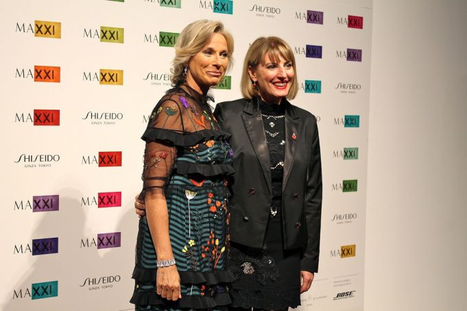  MAXXI president Giovanna Melandri with Ambassador Morris.