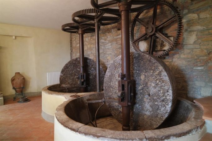 Old methods of pressing olives.