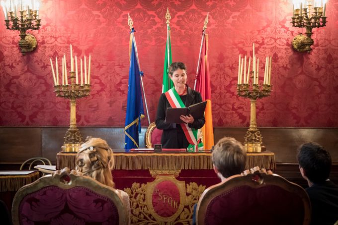 Clarissa Botsford of Passaggi celebrates a civil wedding at the Campidoglio in Rome