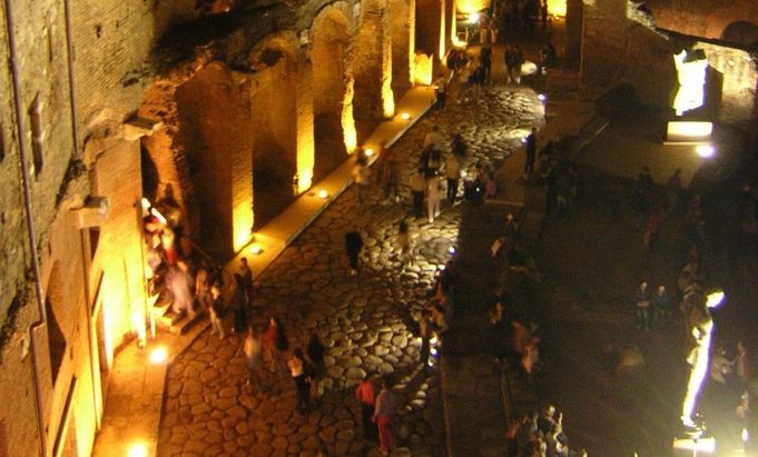 Classical music by night in Trajan's Markets
