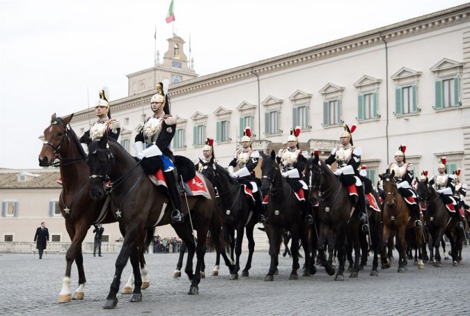 Changing of the Guard at Rome's Quirinal Palace