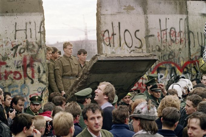 The fall of the Berlin wall. 9 November 1989.