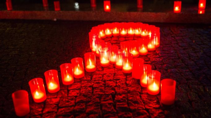 Rome illuminates pyramid red for World AIDS Day