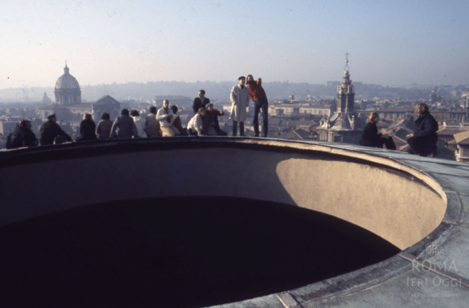 Walking on the cupola of the Pantheon