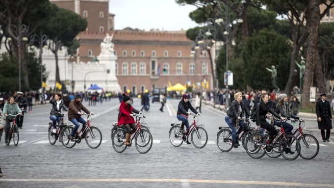 Traffic-free Sunday in Rome on 24 March