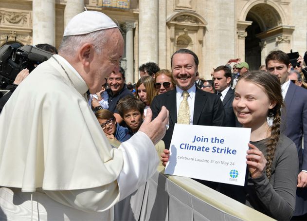 Greta Thunberg meets Pope Francis in Rome