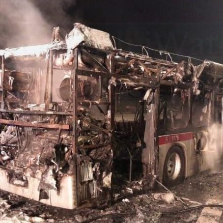Another Rome bus goes up in flames
