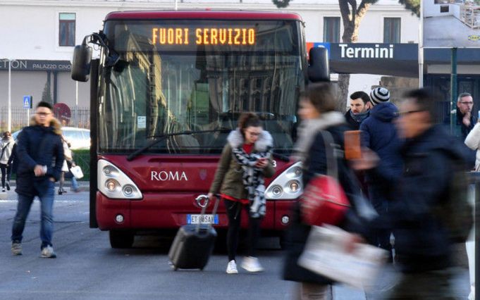 Rome bus and metro strike on 3 February