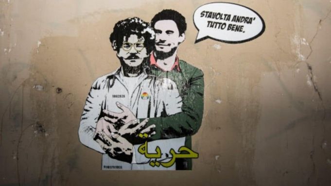 Rome mural of Regeni and Zaky