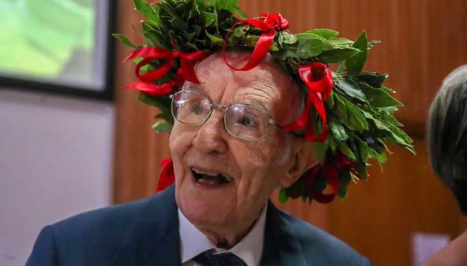 Italy’s oldest student celebrates degree at 96
