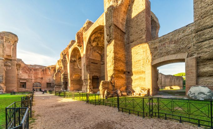 Rome gives sunset tours at Baths of Caracalla