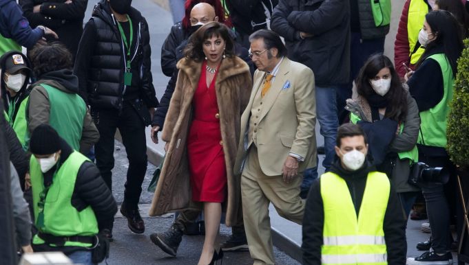 Lady Gaga and Al Pacino film Gucci movie in Rome