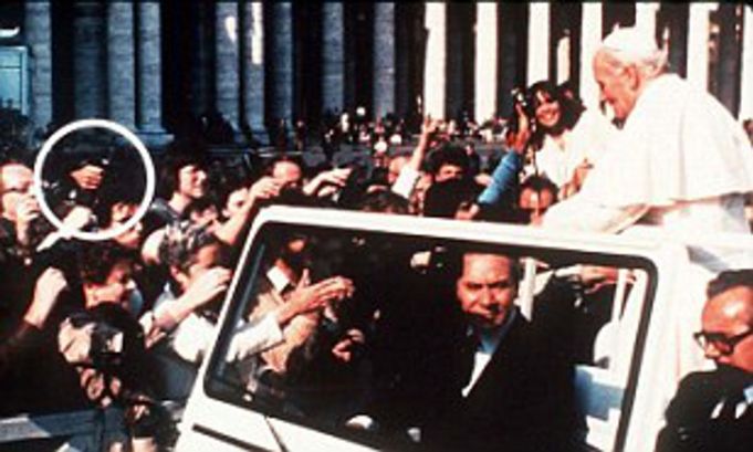 The Pope Paul II was shot in St Square