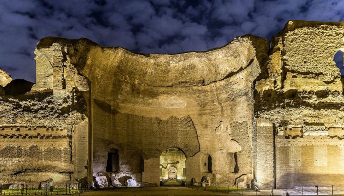 Rome's Baths of Caracalla open at night