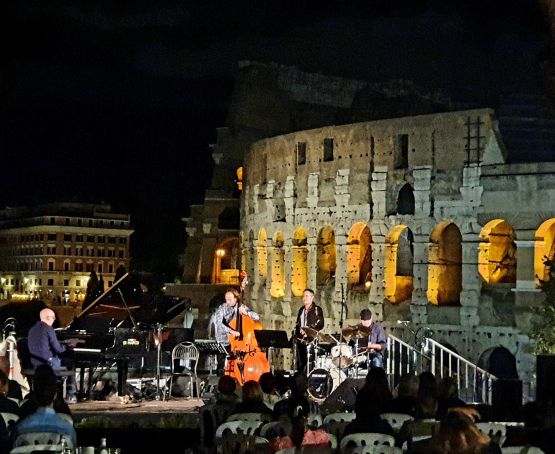 Rome open-air jazz concerts with Colosseum view