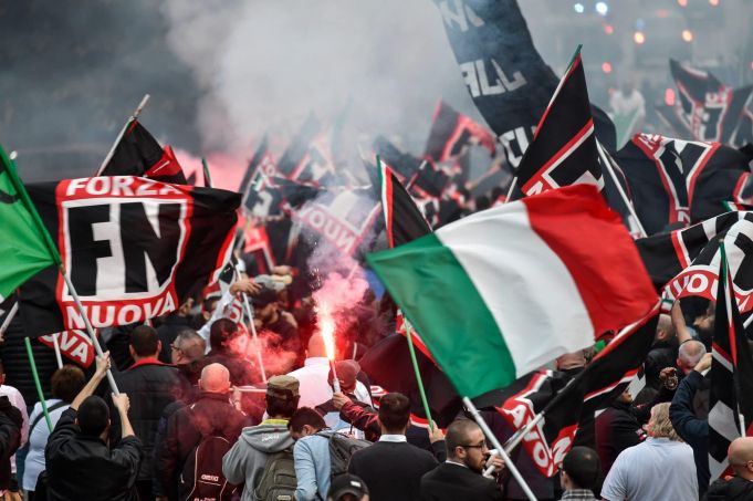 Italy police block Forza Nuova website amid calls to ban neo-fascist group