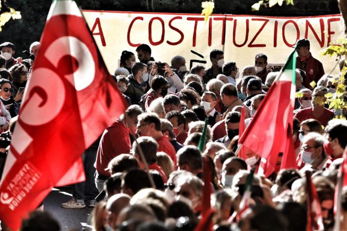 Green Pass: Italy trade unions hold Rome rally against fascism