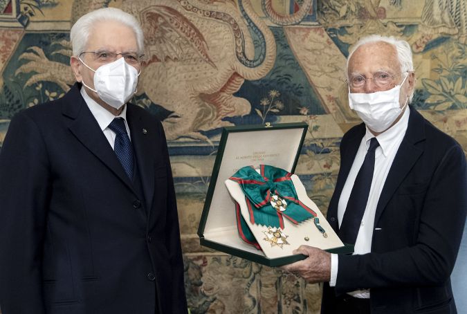Giorgio Armani receives Italy's highest honour