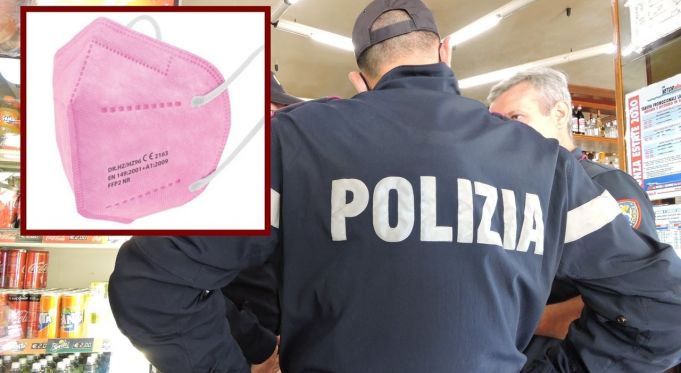 Covid: Italy police not happy with pink masks