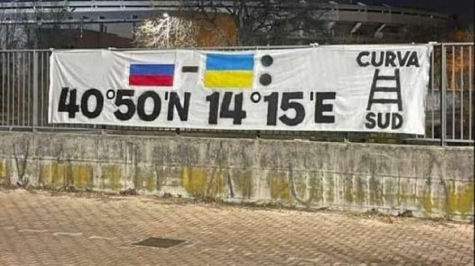 Italy: Verona football fans target Naples with shock Ukraine-Russia banner