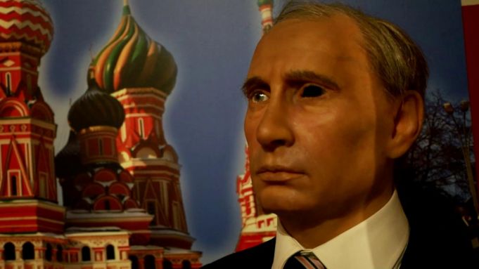 Putin statue vandalised in Rome wax museum