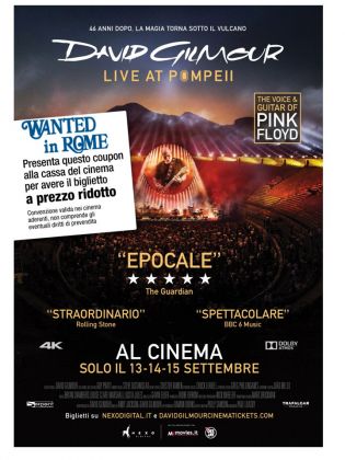 David Gilmour - Live at Pompei special offer for WIR Card Holders - image 2