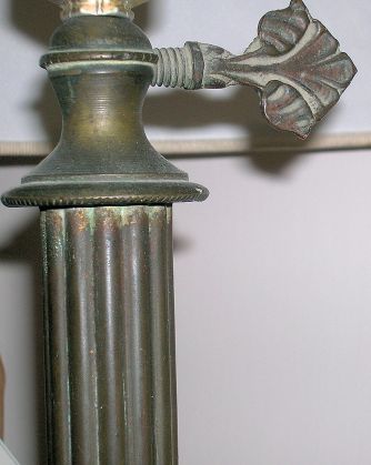 Ancient bronze and brass floor lamp end of XIX Century - image 3