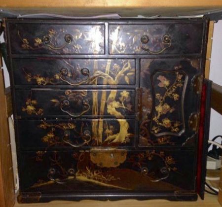 Ancient Oriental little chest with drawers XIX Century - image 1