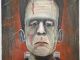 Frankenstein master painting oil on canvas portrait, Italian art - image 9