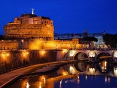 Open air cinema at Castel S. Angelo