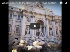 What happens to the coins at the Trevi Fountain?