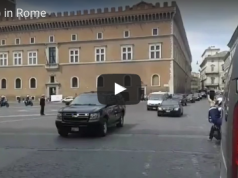 President Trump passing through Rome