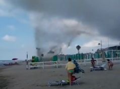 Rome beach hit by mini tornado