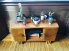 Vintage wood side table