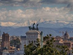 Snow on the outskirts of Rome