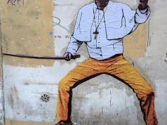 Rome street art: Pope Francis as Kill Bill