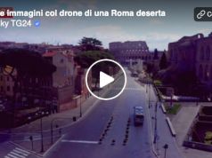 Drone footage of a completely empty Rome